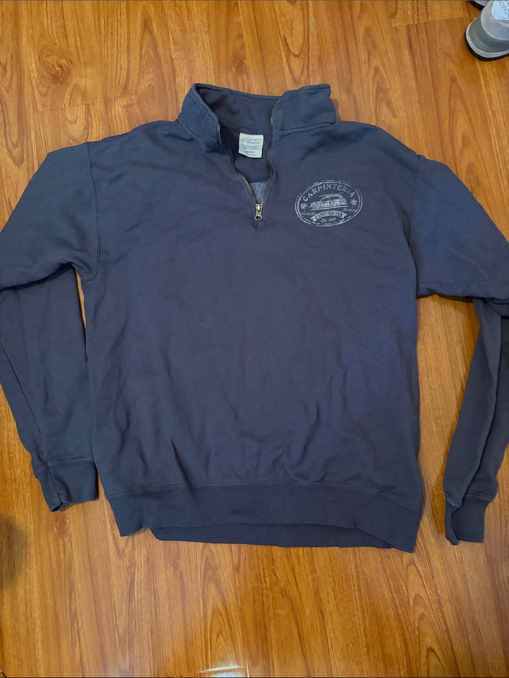 Women's Navy Quarter-Zip Pullover Sweater